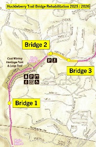 Huckleberry Trail Construction Update - March 2026 Map