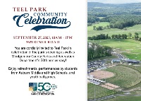 September 27, 2025, Teel Park Community Celebration Invitation