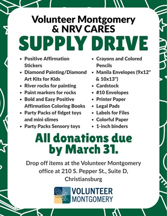 NRV Cares Supply Drive_Flyer